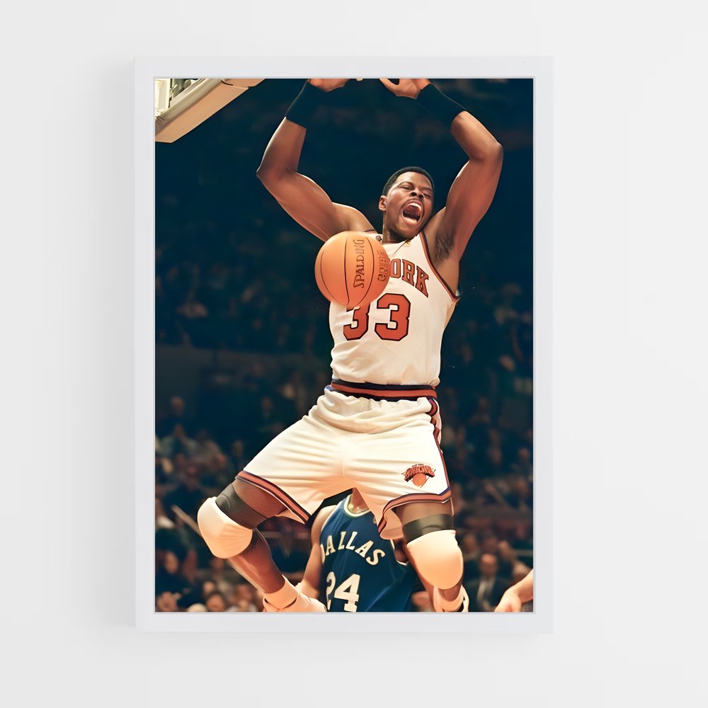 Poster Dunkin' Ewing – affiche Basketball (vue 3)